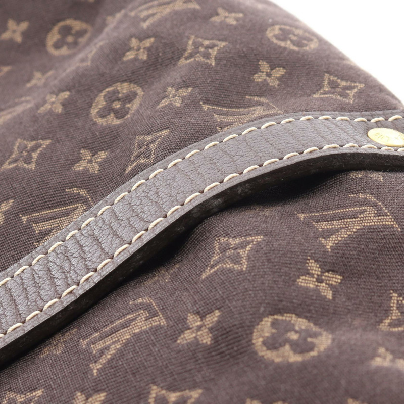 LOUIS VUITTON Saumur 單肩包 M95227 Monogram mini Lin 帆布 Ebene 二手 LV-9