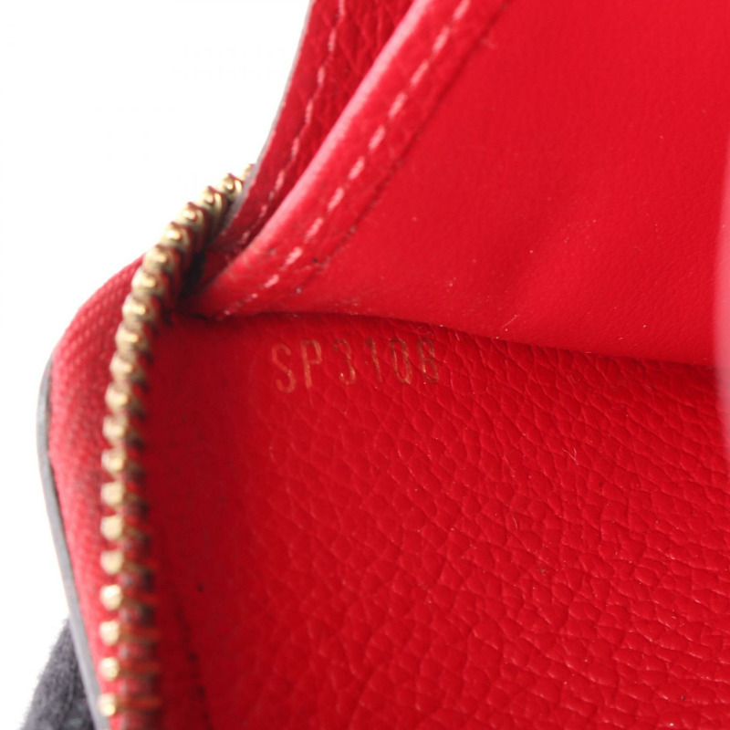 LOUIS VUITTON Zippy Around 長版皮夾 M61865 Monogram empreinte 紅色 二手 女士-6