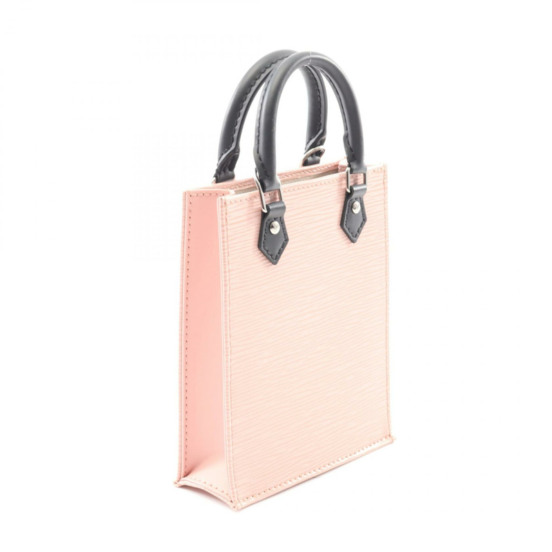 LOUIS VUITTON Petit Sac Plat 單肩包 手提包 M69575 Epi 皮革 黑色 粉紅色 二手-1