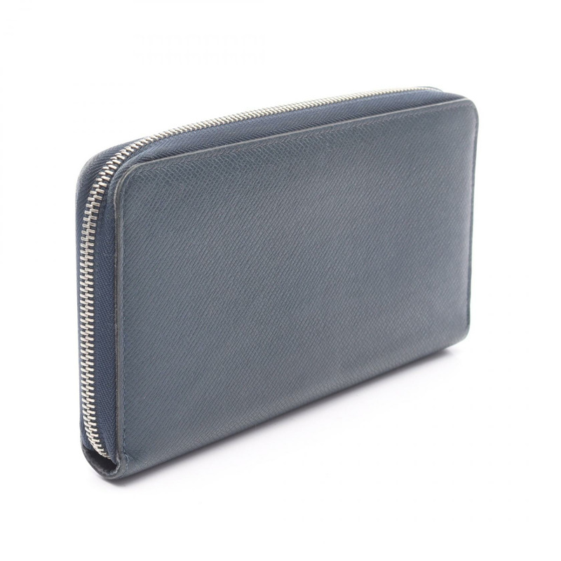 LOUIS VUITTON Zippy Organizer 長皮夾 M30515 Taiga 皮革海軍藍-1