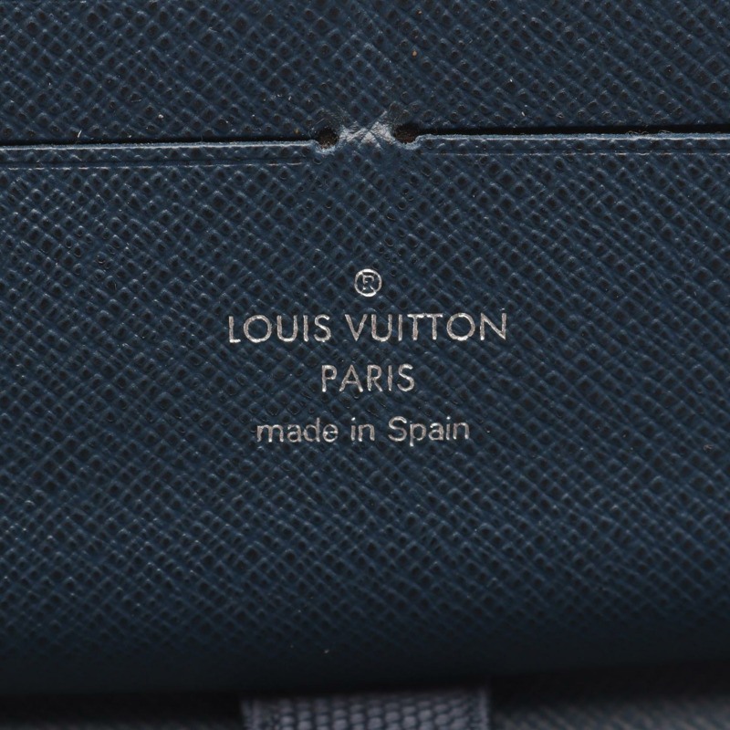 LOUIS VUITTON Zippy Organizer 長皮夾 M30515 Taiga 皮革海軍藍-4
