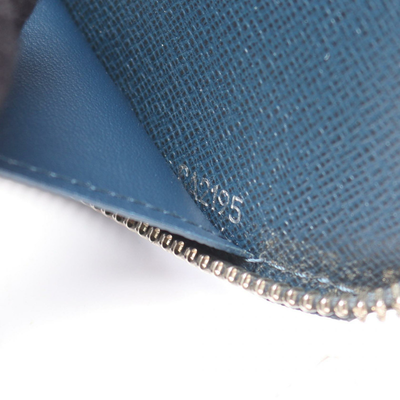 LOUIS VUITTON Zippy Organizer 長皮夾 M30515 Taiga 皮革海軍藍-5