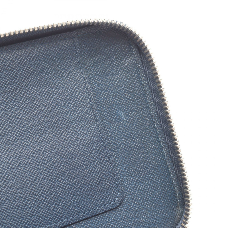 LOUIS VUITTON Zippy Organizer 長皮夾 M30515 Taiga 皮革海軍藍-9