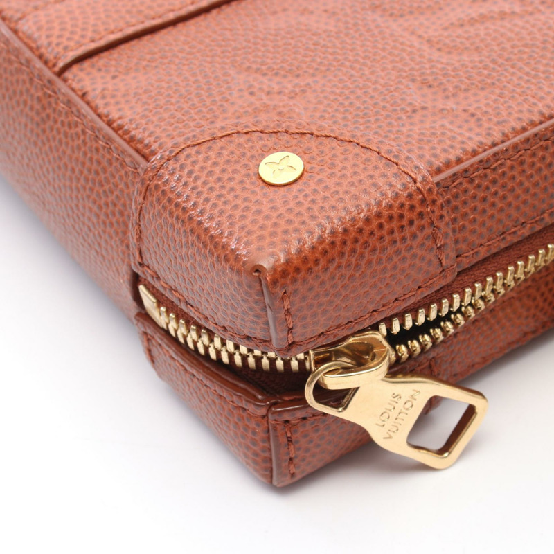 LOUIS VUITTON × NBA Soft Trunk 單肩包 M80549 Monogram Taurillon 棕色 二手-6