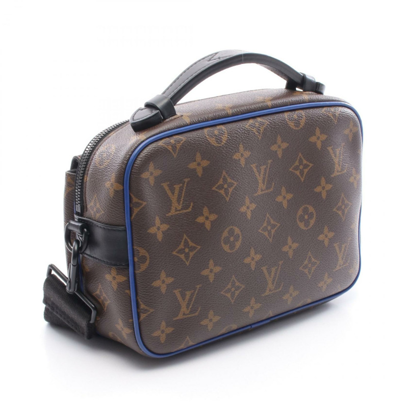LOUIS VUITTON S 鎖郵差單肩包手提包 M45863 Monogram macassar 二手-1