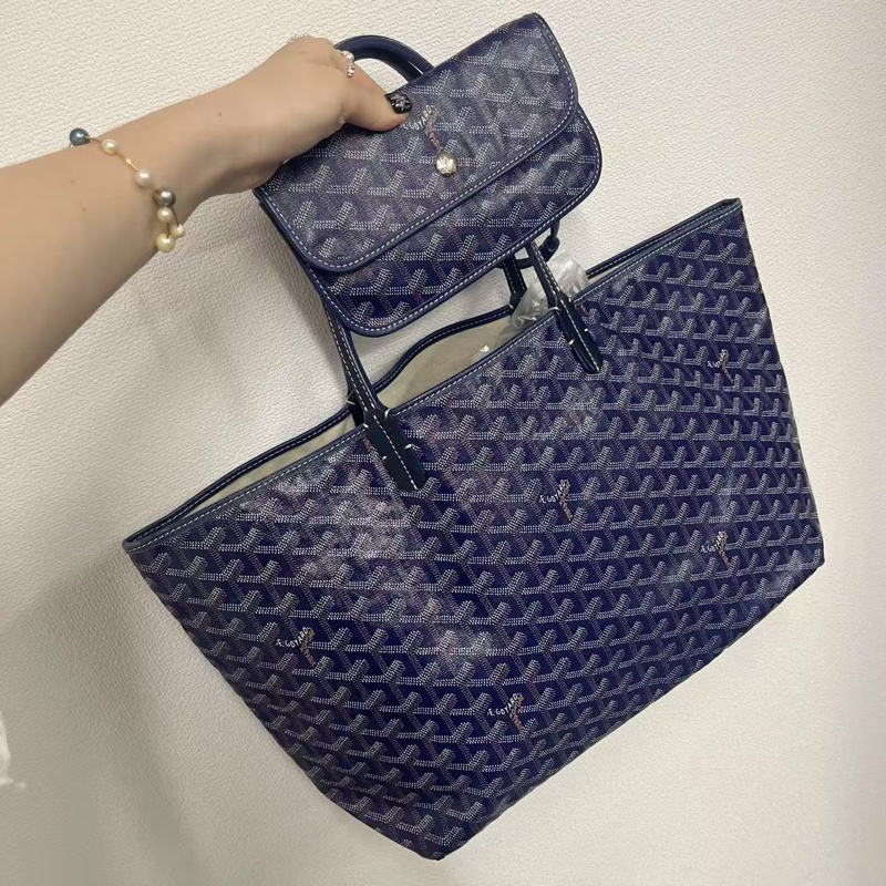 「JL精品代購」9新Goyard托特包小號 寶藍色-0