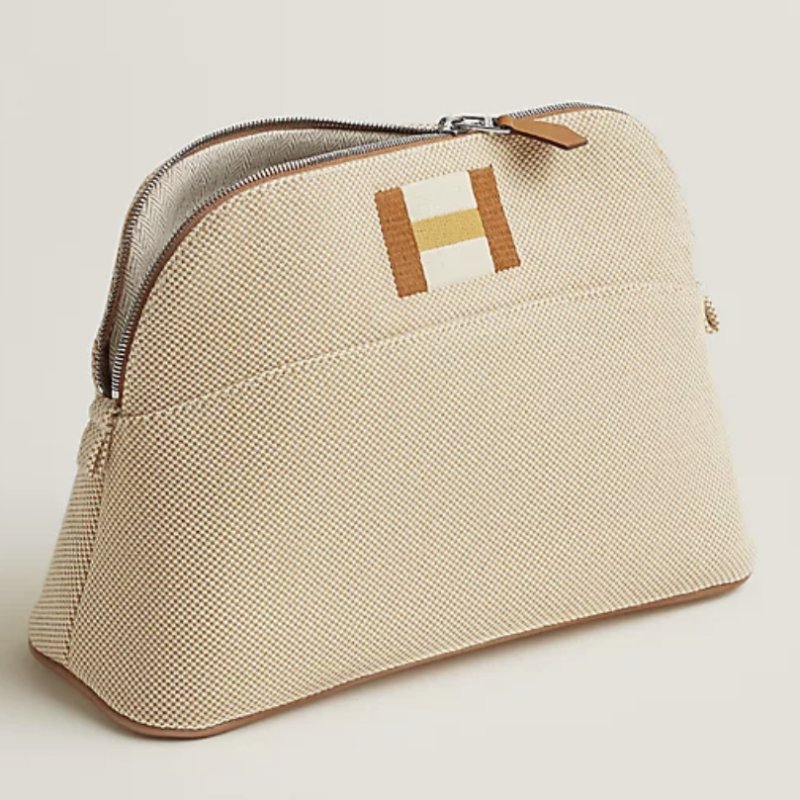 Hermes 愛馬仕 全新  Bolide Casaque收納包 洗漱包 化妝包 肩背包 H logo 中號 medium model 蜂蜜色-0