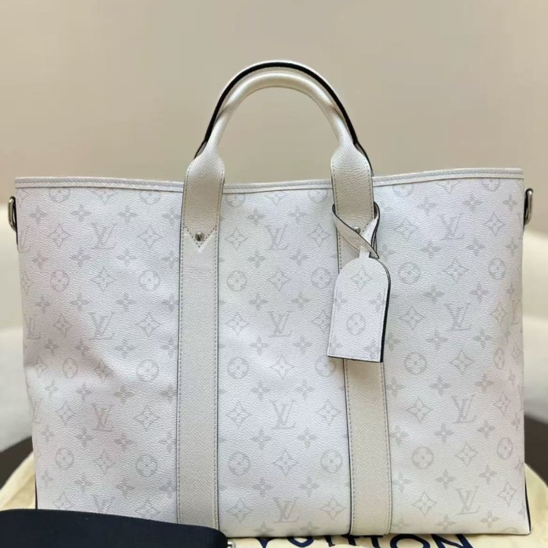 LOUIS VUITTON Weekend 灰白色 托特包 單肩包 男款 配件塵袋 98新-2