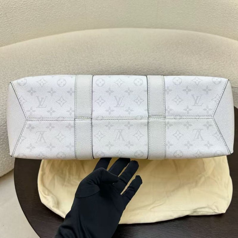 LOUIS VUITTON Weekend 灰白色 托特包 單肩包 男款 配件塵袋 98新-6