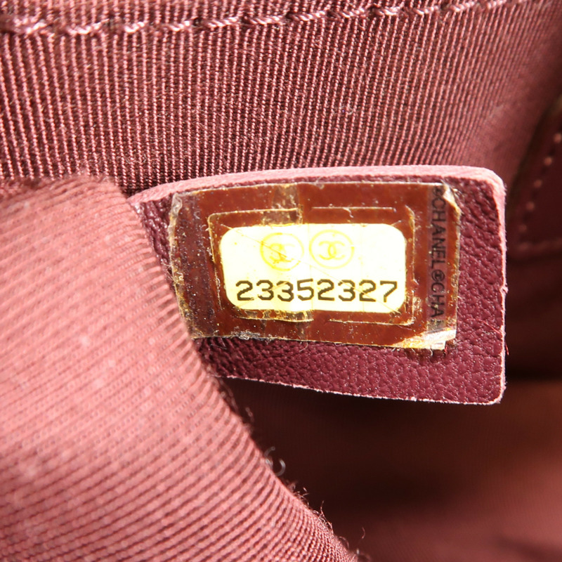 CHANEL 牛皮皮革Chain Shoulder銀扣鏈帶肩背袋-11