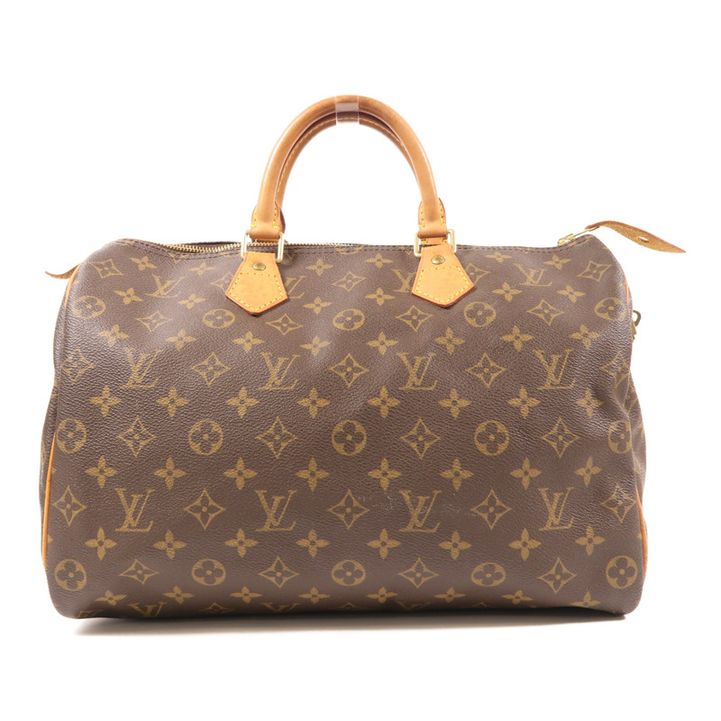 LOUIS VUITTON Monogram Speedy 35金扣手挽袋-0