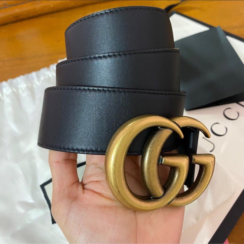 Gucci 舊金雙G皮帶-0