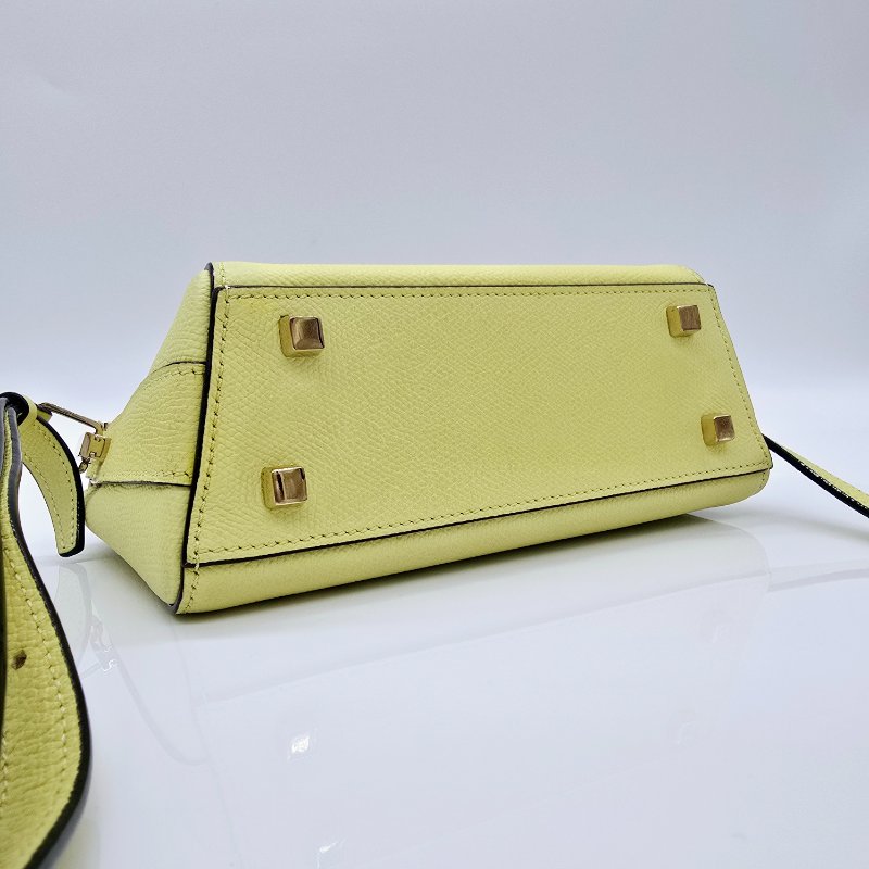 （CP 精選🐤專櫃 12 萬 5 💛）Valextra 小雞黃Brera Micro 手提斜挎包｜意大利愛馬仕-8