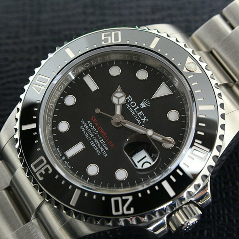 勞力士手錶男式海使型隨機自動黑色錶盤不銹鋼 ROLEX 126600 SS-8