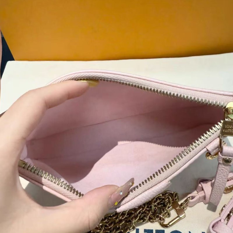 Lv easy pouch 櫻花粉漸變色 全新 配件塵袋盒子購證-5