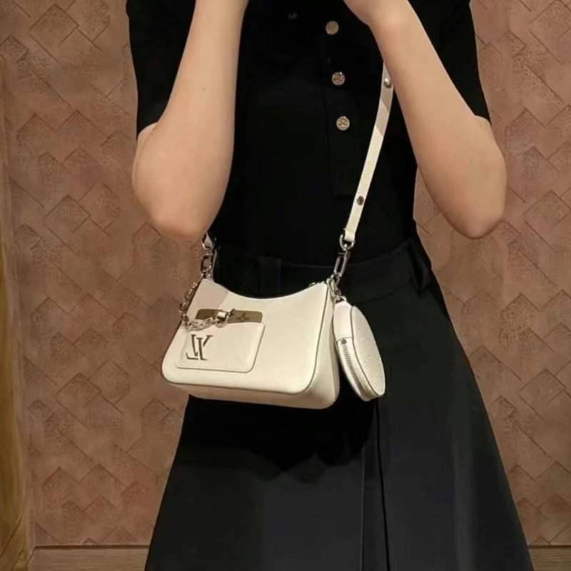 Lv Marelle Epi水波紋 新款二合一包,白色很氣質洋氣 配件:塵袋 票 盒子 19x13.5x6.5 全新-2