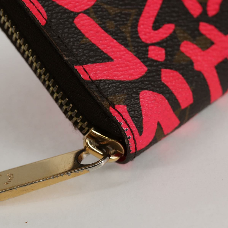 【日本直送】路易威登 Monogram Graffiti Zippy 錢包粉紅 M93710 LV 授權 123395AV-13