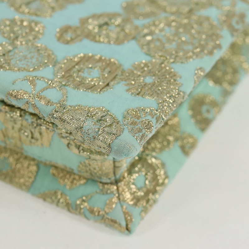 【日本直送】Miu Miu 鏈條單肩包 棉質 淺藍色 銀色 正品 118561AM-15