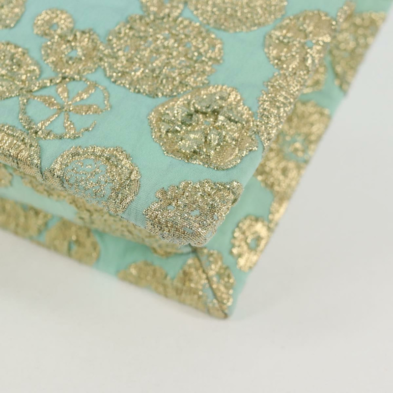 【日本直送】Miu Miu 鏈條單肩包 棉質 淺藍色 銀色 正品 118561AM-17