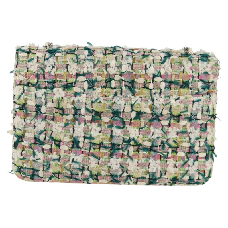 【日本直送】香奈兒鏈條絎縫肩背包，斜紋軟呢白色，CC標誌，型號BA2164AM-1