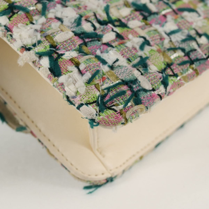 【日本直送】香奈兒鏈條絎縫肩背包，斜紋軟呢白色，CC標誌，型號BA2164AM-16