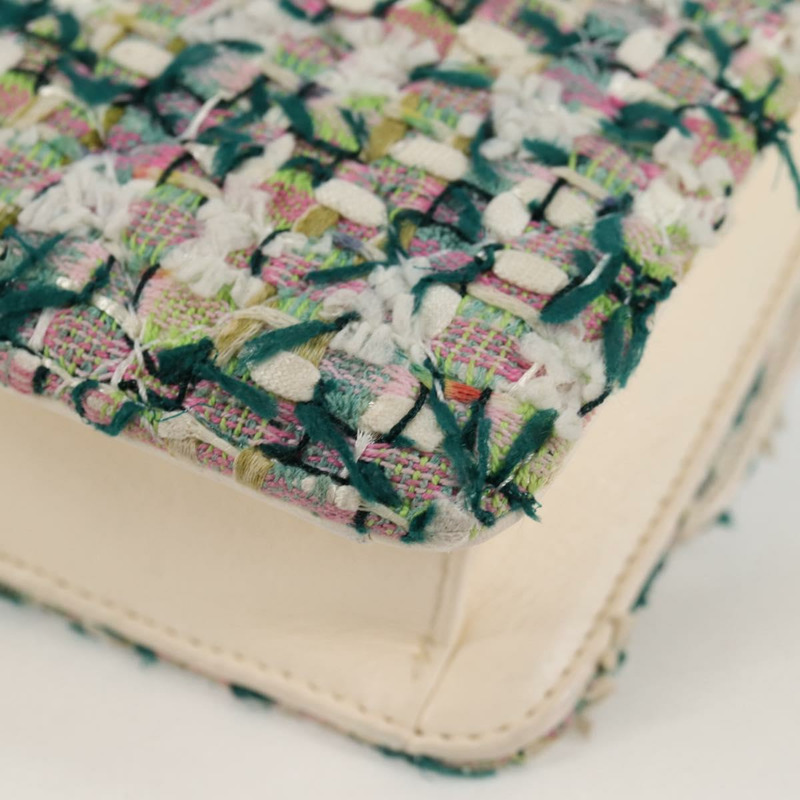 【日本直送】香奈兒鏈條絎縫肩背包，斜紋軟呢白色，CC標誌，型號BA2164AM-17