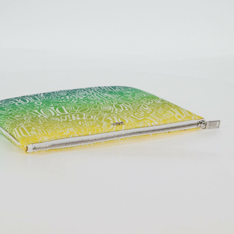 【日本直送】克莉絲汀狄奧 STUSSY 合作款尼龍手拿包 黃綠色 正品 123837AM-5