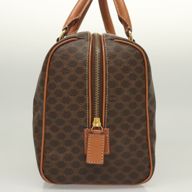 【日本直送】CELINE Macadam帆布手提包 PVC皮革 棕色 金色 正品 yk18442V-3