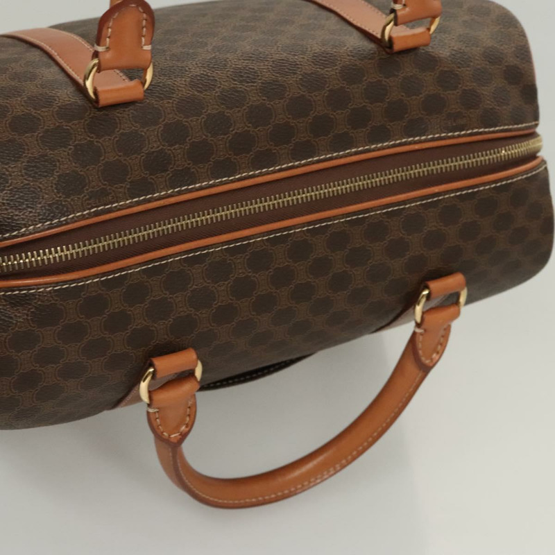 【日本直送】CELINE Macadam帆布手提包 PVC皮革 棕色 金色 正品 yk18442V-5