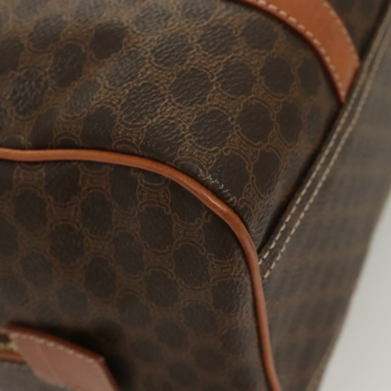 【日本直送】CELINE Macadam帆布手提包 PVC皮革 棕色 金色 正品 yk18442V-7