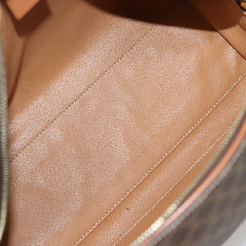 【日本直送】CELINE Macadam帆布手提包 PVC皮革 棕色 金色 正品 yk18442V-8