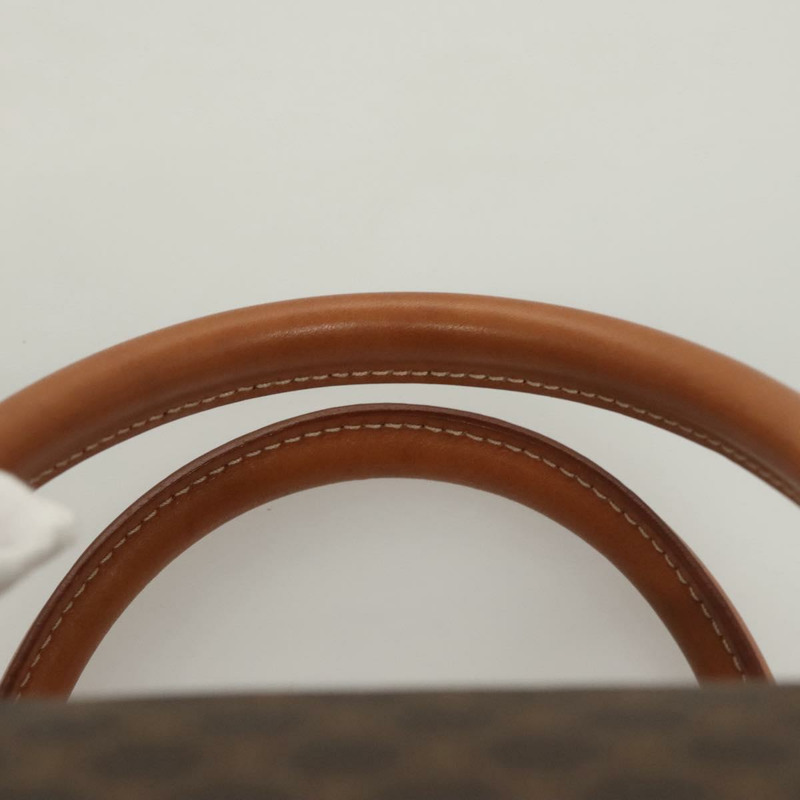 【日本直送】CELINE Macadam帆布手提包 PVC皮革 棕色 金色 正品 yk18442V-13