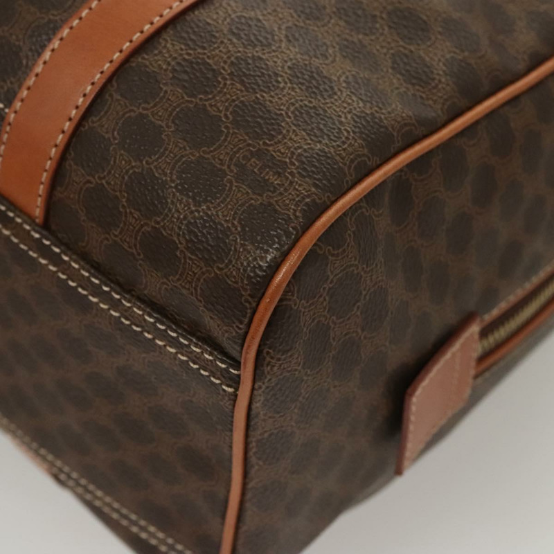 【日本直送】CELINE Macadam帆布手提包 PVC皮革 棕色 金色 正品 yk18442V-16