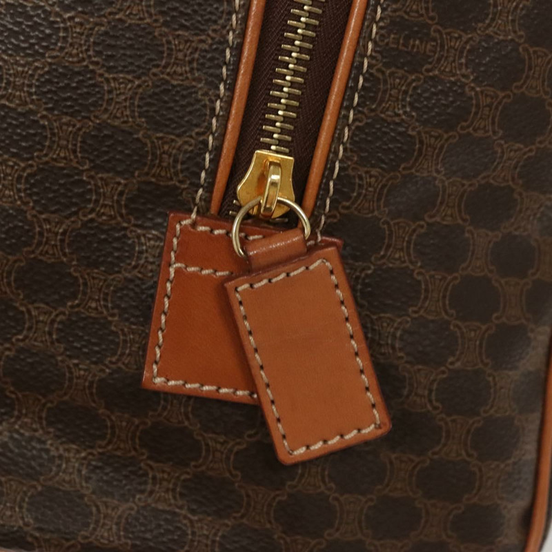 【日本直送】CELINE Macadam帆布手提包 PVC皮革 棕色 金色 正品 yk18442V-17