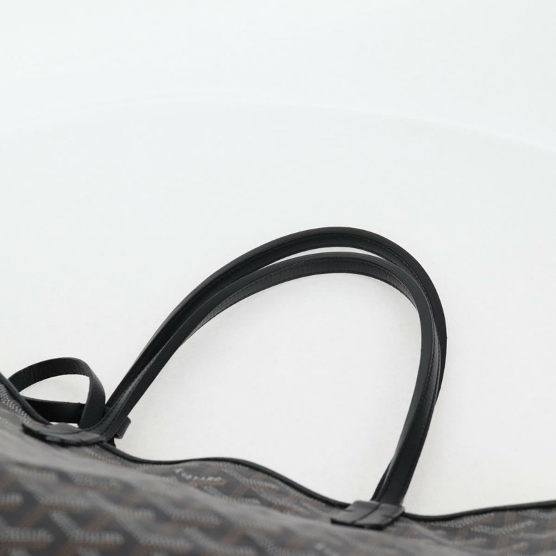 【日本直送】GOYARD 人字紋 Saint Louis PM 手提包 PVC 黑色 正品 yk18410M-7