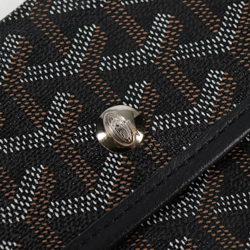 【日本直送】GOYARD 人字紋 Saint Louis PM 手提包 PVC 黑色 正品 yk18410M-21