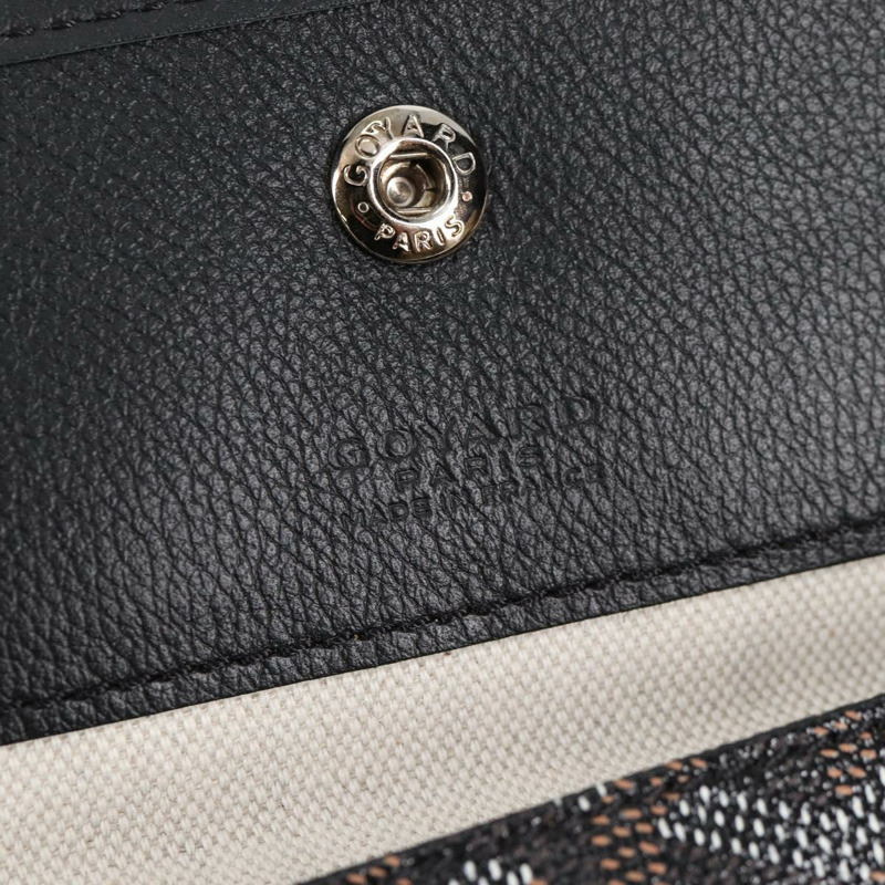 【日本直送】GOYARD 人字紋 Saint Louis PM 手提包 PVC 黑色 正品 yk18410M-23