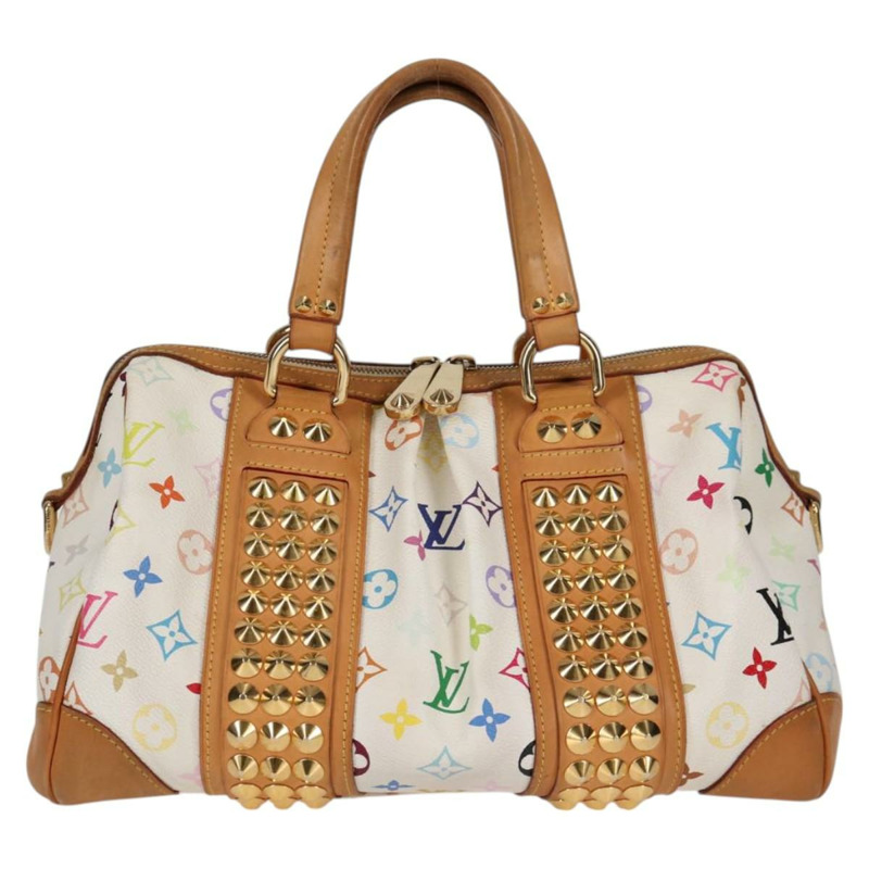 【日本直送】路易威登 Monogram Multicolor Courtney MM 手提包 2way 白色 M45641 正品 124889V-12