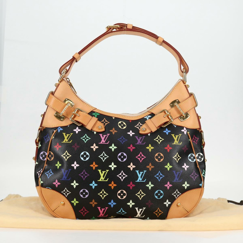 【日本直送】路易威登 Monogram 多色 Greta 肩背包 黑色 M40196 正品 124895AV-11