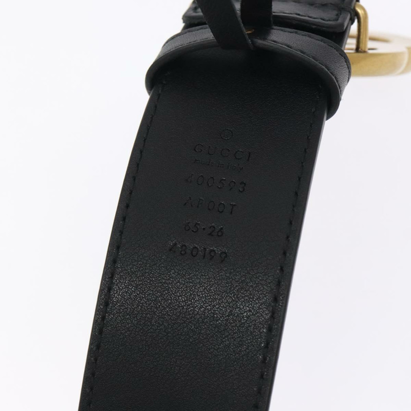【日本直送】GUCCI GG Marmont 皮帶 皮革 31.5 英吋 黑金 400593 正品 SW818M-10