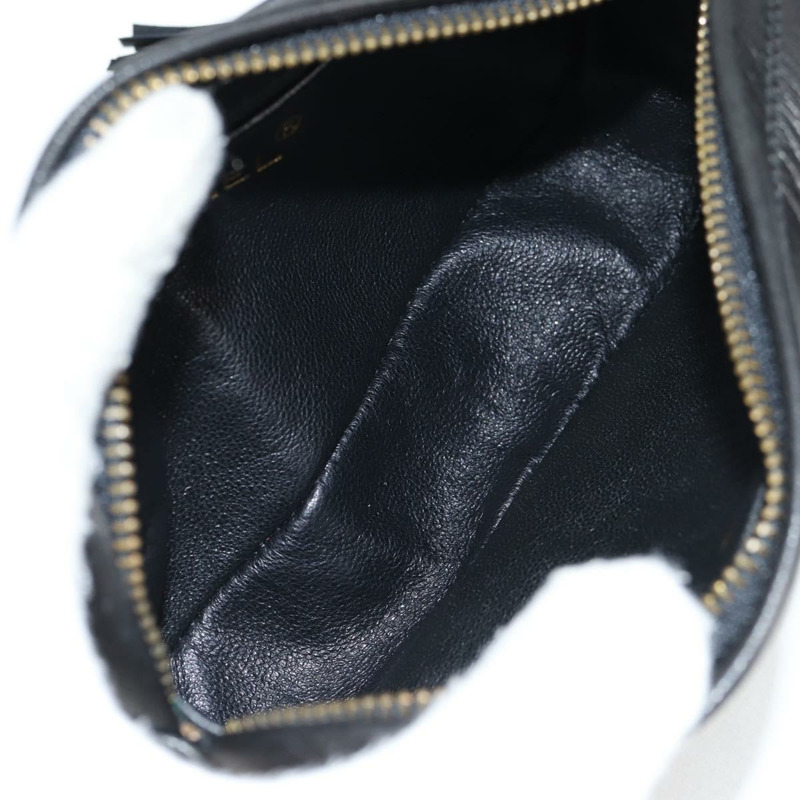 【日本直送】香奈兒 (CHANEL) 絎縫鏈條單肩包,羊皮材質,黑色,金色雙C標誌,貨號 125974V-8