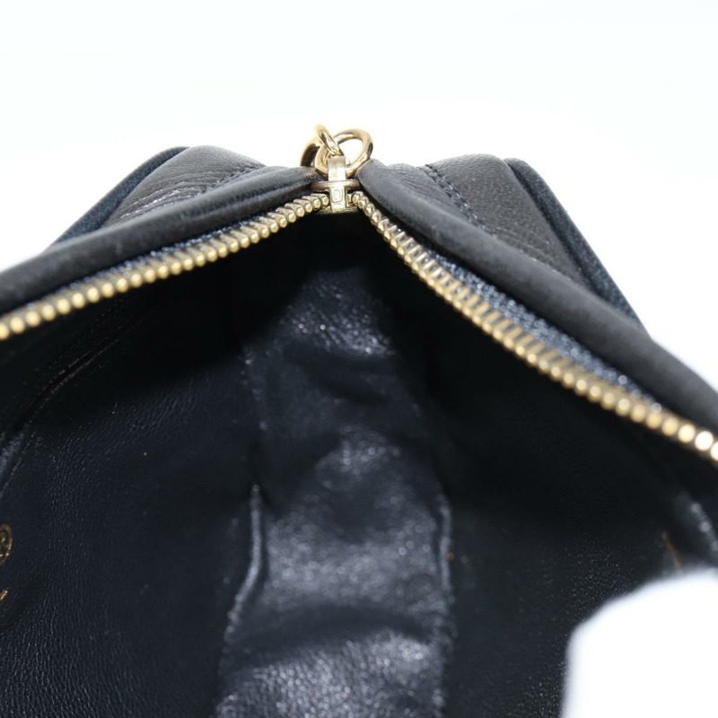 【日本直送】香奈兒 (CHANEL) 絎縫鏈條單肩包,羊皮材質,黑色,金色雙C標誌,貨號 125974V-20