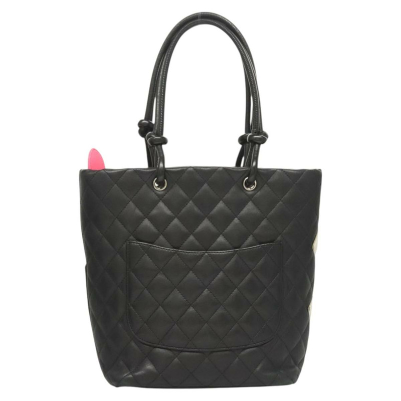 【日本直送】香奈兒中康朋系列托特包皮革黑色銀色 CC 正品 121183V-1