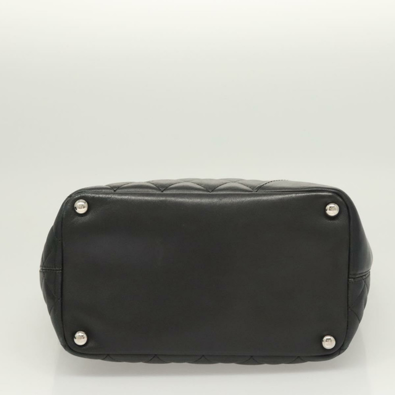 【日本直送】香奈兒中康朋系列托特包皮革黑色銀色 CC 正品 121183V-4