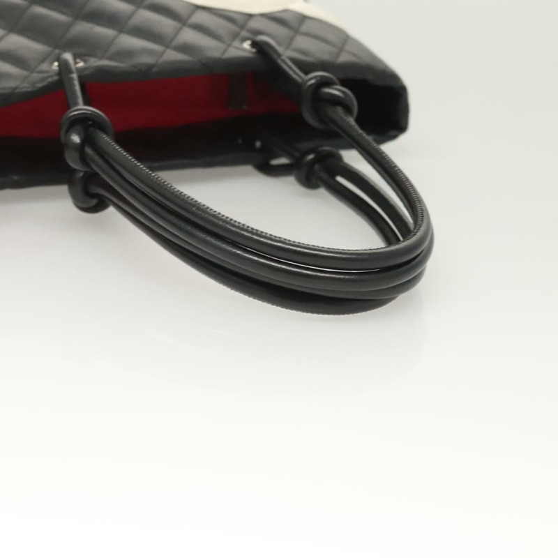 【日本直送】香奈兒中康朋系列托特包皮革黑色銀色 CC 正品 121183V-6