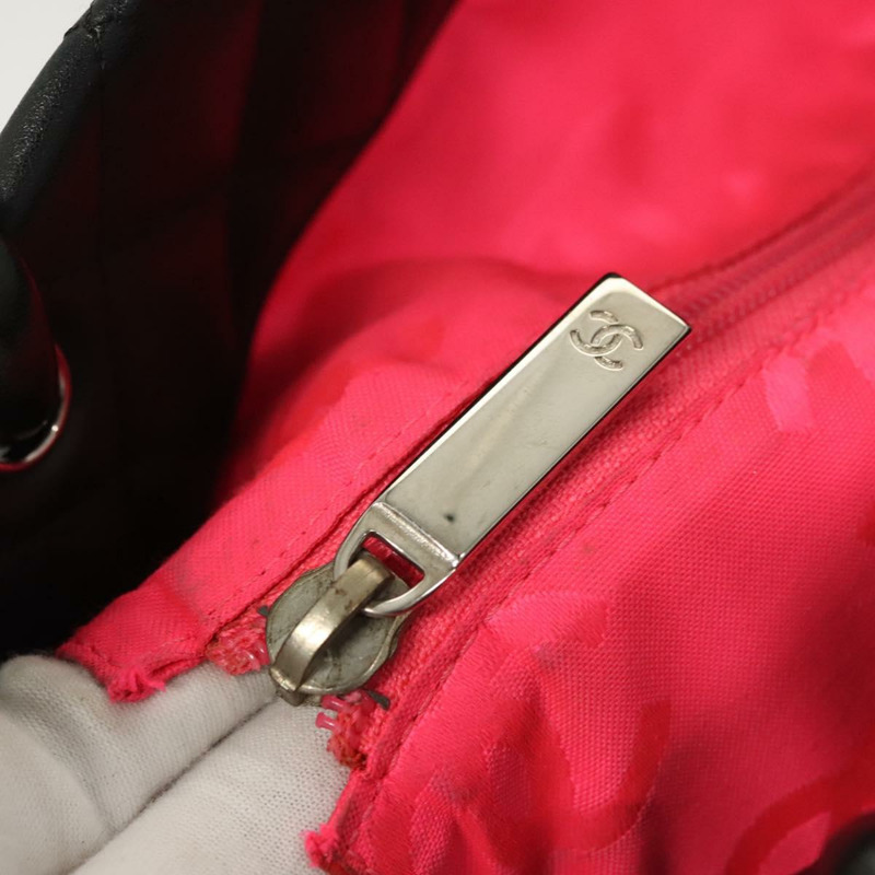 【日本直送】香奈兒中康朋系列托特包皮革黑色銀色 CC 正品 121183V-8