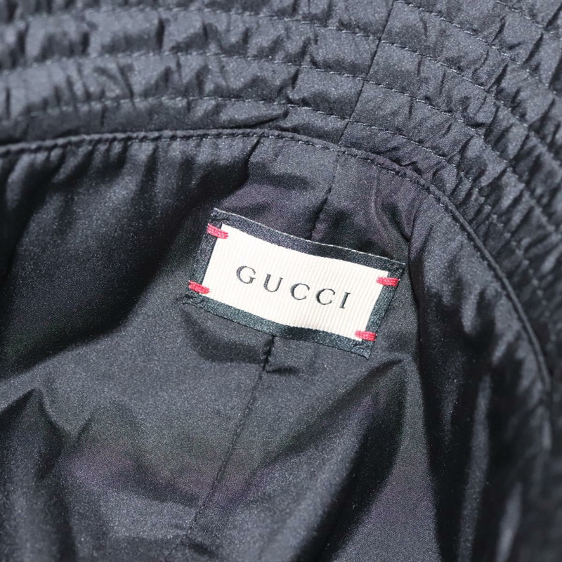 【日本直送】GUCCI 尼龍帽 L 黑色 729470 正品 118857M-13