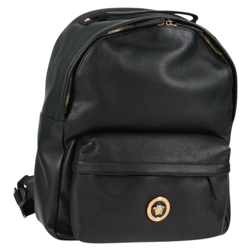 【日本直送】VERSACE 背包 皮革 黑金 正品 118735M-0