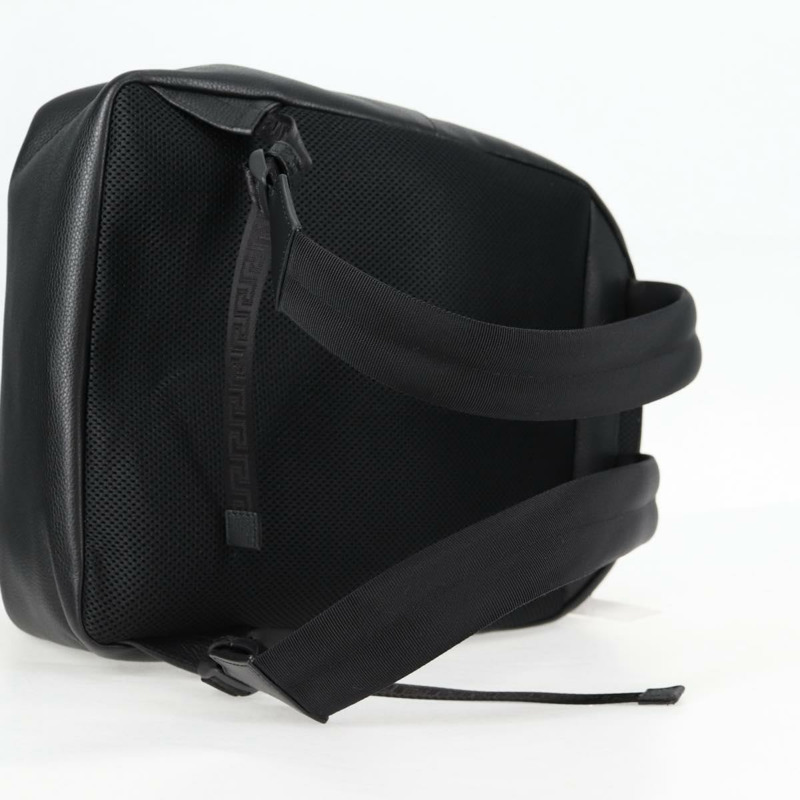 【日本直送】VERSACE 背包 皮革 黑金 正品 118735M-8