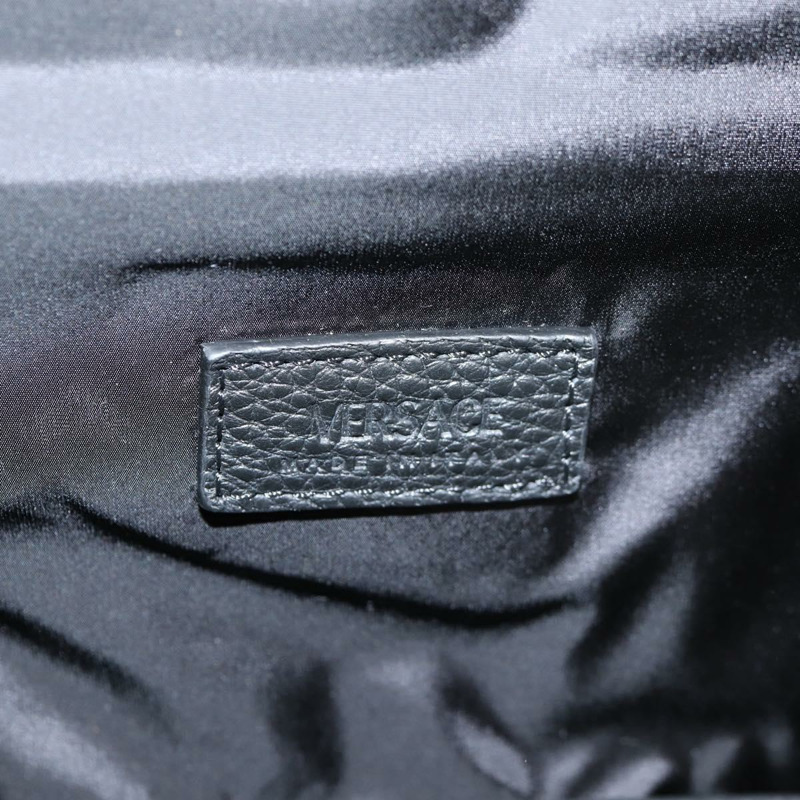 【日本直送】VERSACE 背包 皮革 黑金 正品 118735M-22